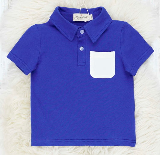Blue and White Polo